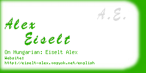 alex eiselt business card